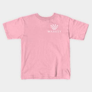 Full White Waxxsy Logo Kids T-Shirt